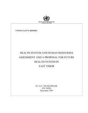 Free Download PDF Books, Health System and Human Resourses Report Template