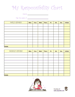Free Download PDF Books, Daily and Weekly Chore Schedule Template