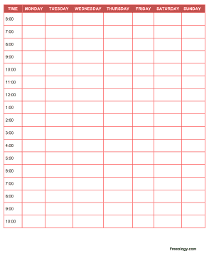 Free Download PDF Books, Daily Schedule Printable Free Template