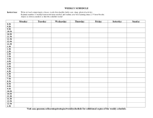 Free Download PDF Books, Blank Weekly Work Schedule Template