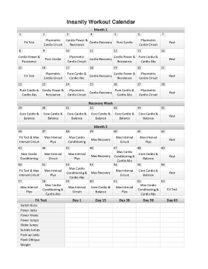 Free Download PDF Books, Workout Schedule Plan Template