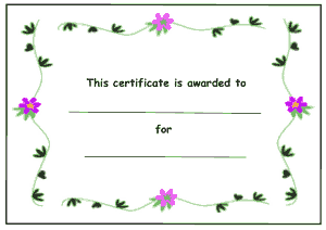 Free Download PDF Books, Flower Award Certificate Template