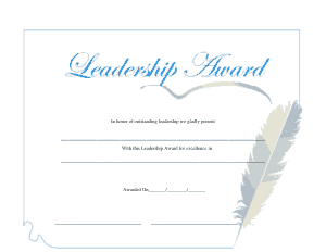 Free Download PDF Books, Sample Leadership Award Certificate Template