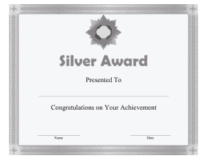 Free Download PDF Books, Silver Award Certificate Template