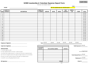 Free Download PDF Books, Leadership and Volunteer  Expense Report Form Template