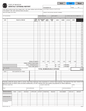 Free Download PDF Books, Monthly Expense Report Template