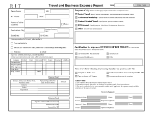 Free Download PDF Books, Travel and Business Expense Report Template