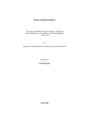 Free Download PDF Books, Project Evaluation Report Template