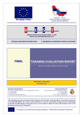 Free Download PDF Books, Training Evaluation Report Template