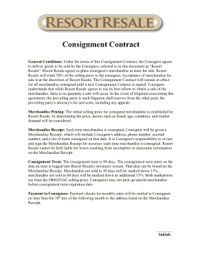 Free Download PDF Books, Example Consignment Contract Template