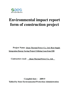 Free Download PDF Books, Environmental Impact Report Form of Construction Project Template