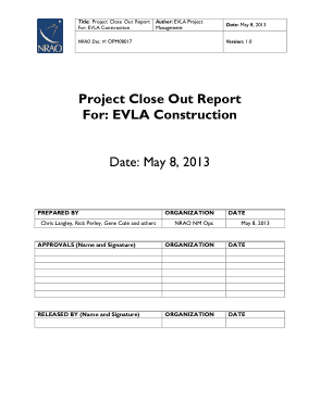 Free Download PDF Books, EVLA Construction Project Status Report Template