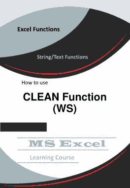 Free Download PDF Books, Excel CLEAN Function _ How to use in Worksheet