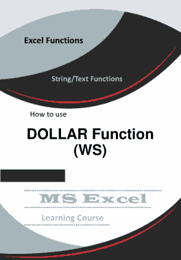 Free Download PDF Books, Excel DOLLAR Function _ How to use in Worksheet