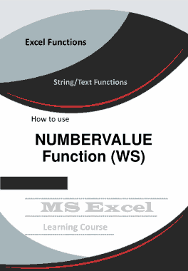 Free Download PDF Books, Excel NUMBERVALUE Function _ How to use in Worksheet