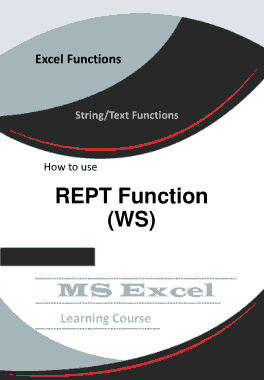 Free Download PDF Books, Excel REPT Function _ How to use in Worksheet