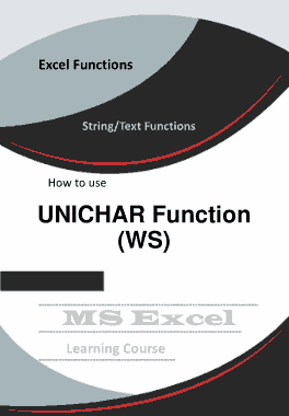 Free Download PDF Books, Excel UNICHAR Function _ How to use in Worksheet