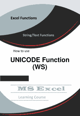 Free Download PDF Books, Excel UNICODE Function _ How to use in Worksheet