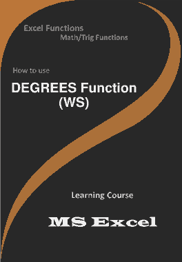 Free Download PDF Books, DEGREES Function _ How to use in Worksheet