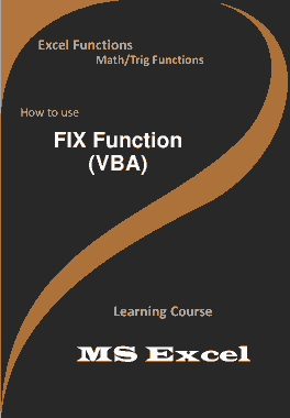 Free Download PDF Books, FIX Function _ How to use in VBA