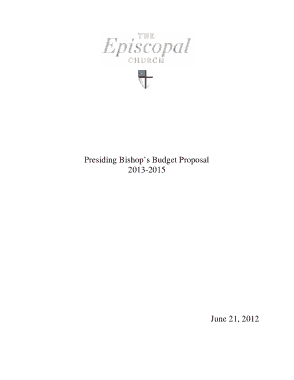 Free Download PDF Books, Presiding Bishops Budget Proposal 2013 2015 Template
