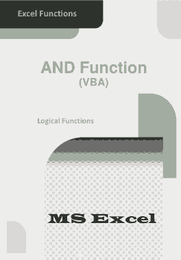 Free Download PDF Books, Excel AND Function _ How To Use In VBA