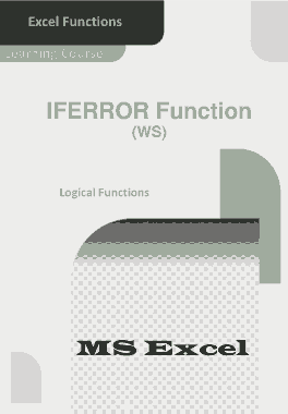 Free Download PDF Books, Excel IFERROR Function _ How To Use In WS