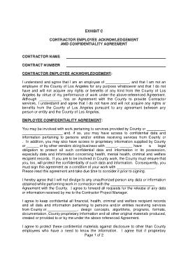 Free Download PDF Books, Contractor Acknowledgement and Confidentiality Agreement Template