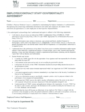 Free Download PDF Books, Employee Staff Confidentiality Agreement Template