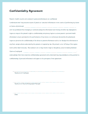 Free Download PDF Books, Patient Confidentiality Agreement Sample Template
