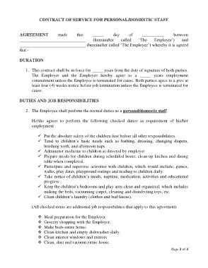 Free Download PDF Books, Personal Domestic Employee Confidentiality Agreement Template