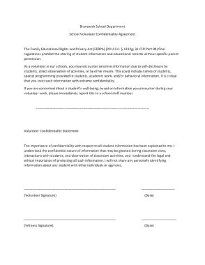 Free Download PDF Books, School Volunteer Confidentiality Agreement Template