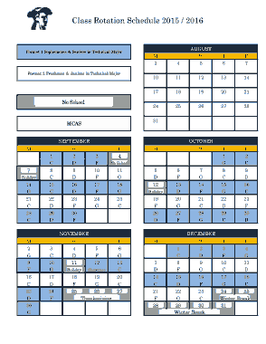 Free Download PDF Books, Class Rotational Schedule Template