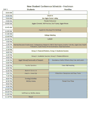 Free Download PDF Books, Student Conference Schedule Template