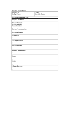 Free Download PDF Books, Simple Project Status Report Template