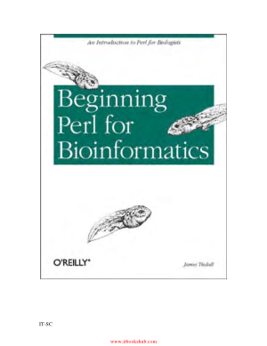 Beginning Perl for Bioinformatics, Pdf Free Download