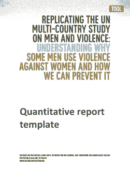 Free Download PDF Books, Men and Violence Quantitative Report Template