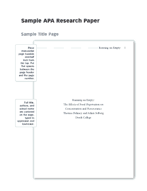 Free Download PDF Books, Sample APA Research Paper Template