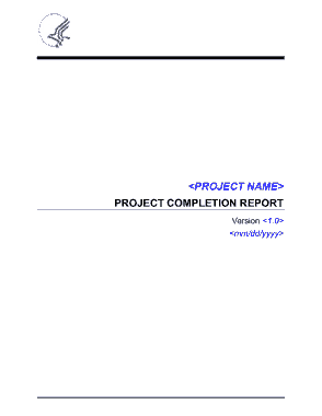 Free Download PDF Books, Sample Project Completion Report Template