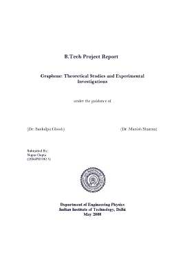 Free Download PDF Books, Theoretical Studies and Experimental Project Report Template