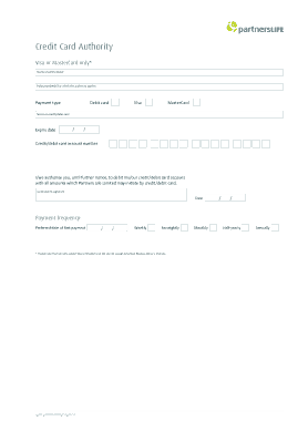 Free Download PDF Books, Generic Credit Card Authority Form Template