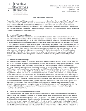 Free Download PDF Books, Asset Management Agreement Sample Template