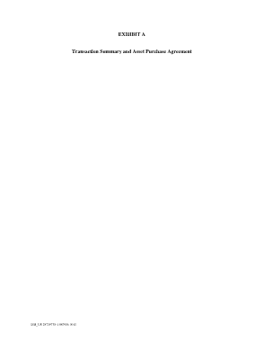 Free Download PDF Books, Transaction Summary and Asset Purchase Agreement Template