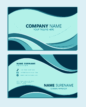 Free Download PDF Books, Abstract Curves Business Card Template Free Vector