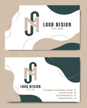Free Download PDF Books, Abstract Curves Decor Business Card Template Free Vector