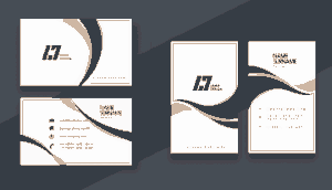 Free Download PDF Books, Bright Dynamic Curves Business Card Template Vector