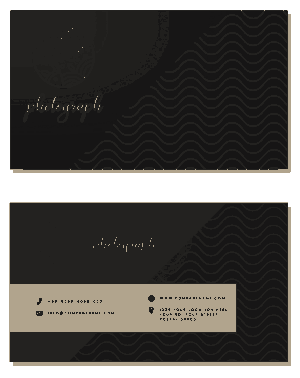 Free Download PDF Books, Dark Waves Fish Business Card Template Free Vector