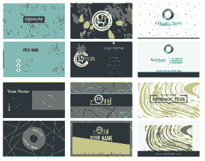 Free Download PDF Books, Elegant Nature Abstract Business Card Template Free Vector