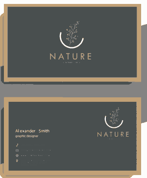 Free Download PDF Books, Elegant Nature Business Card Template Free Vector