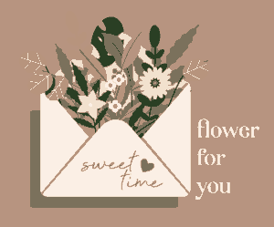 Free PDF Books, Floral Envelope Romance Card Template Free Vector